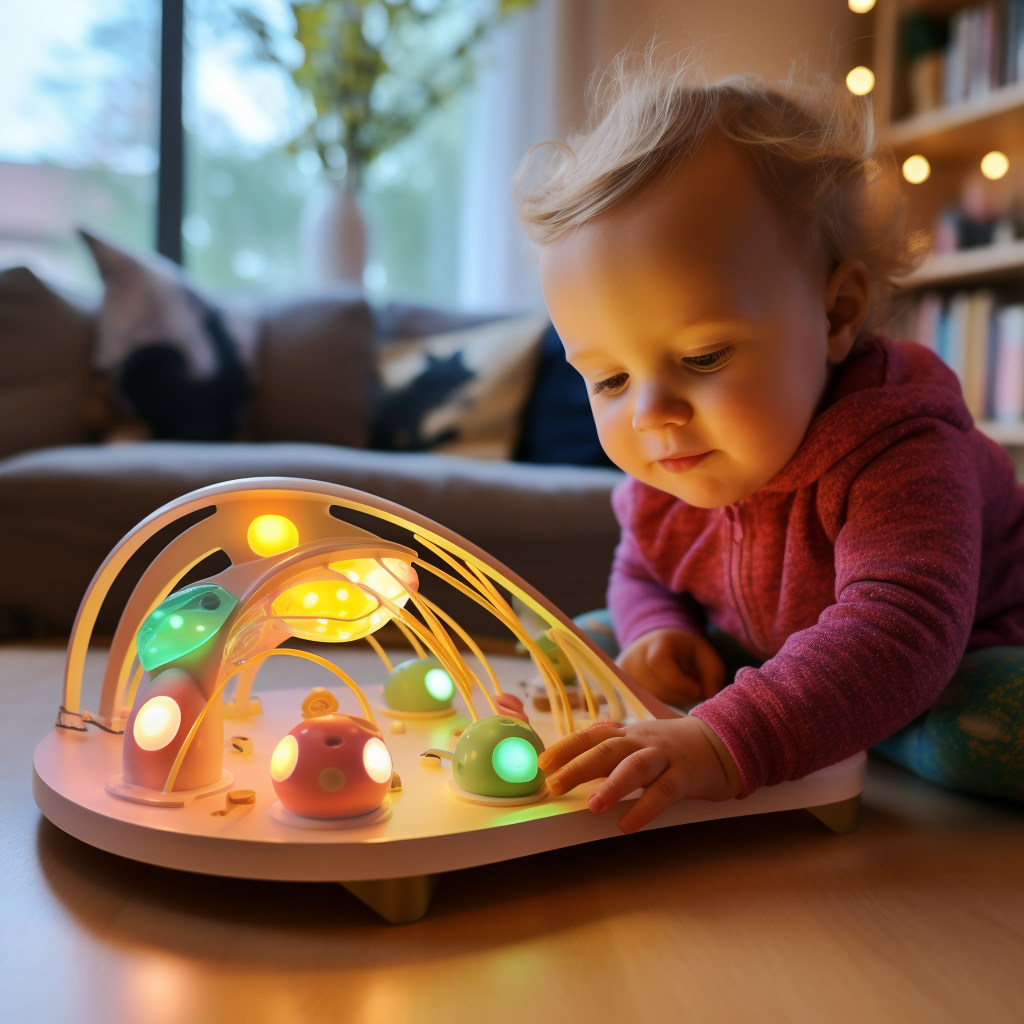 Translucent sensory dome with glowing pods inside.