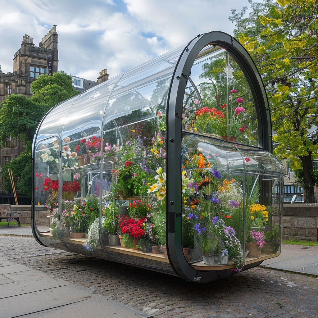 Glasshouse POD garden in the city